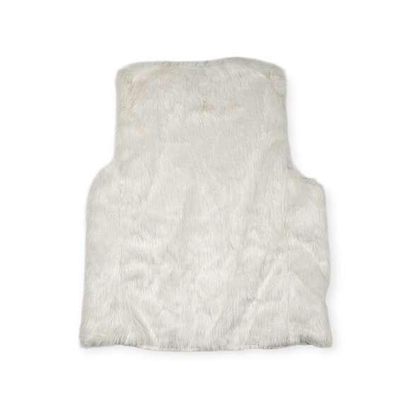🛍️ GAP Faux Fur Vest - Women's Small - Ivory/Cream - Picture 2 of 8
